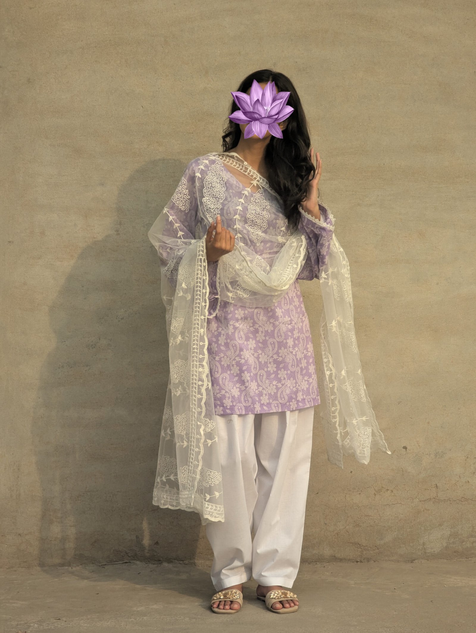 Lavender Printed Kurti - Image 4