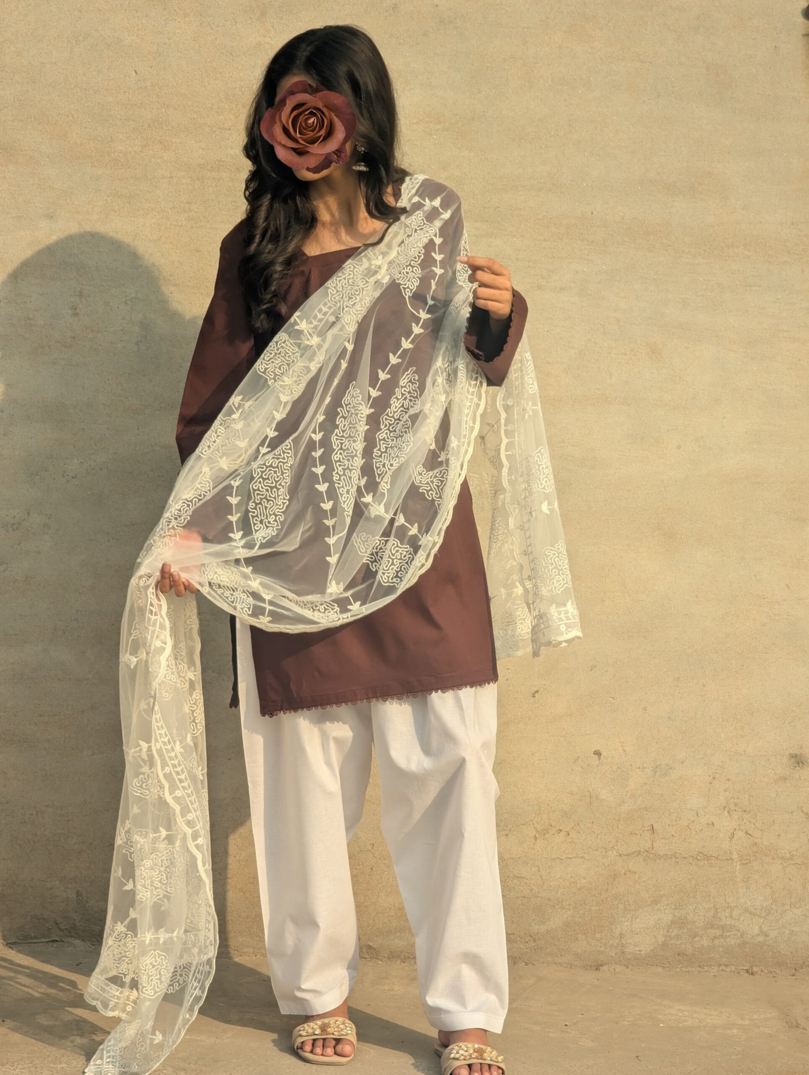 Brown Plain Kurti - Image 3